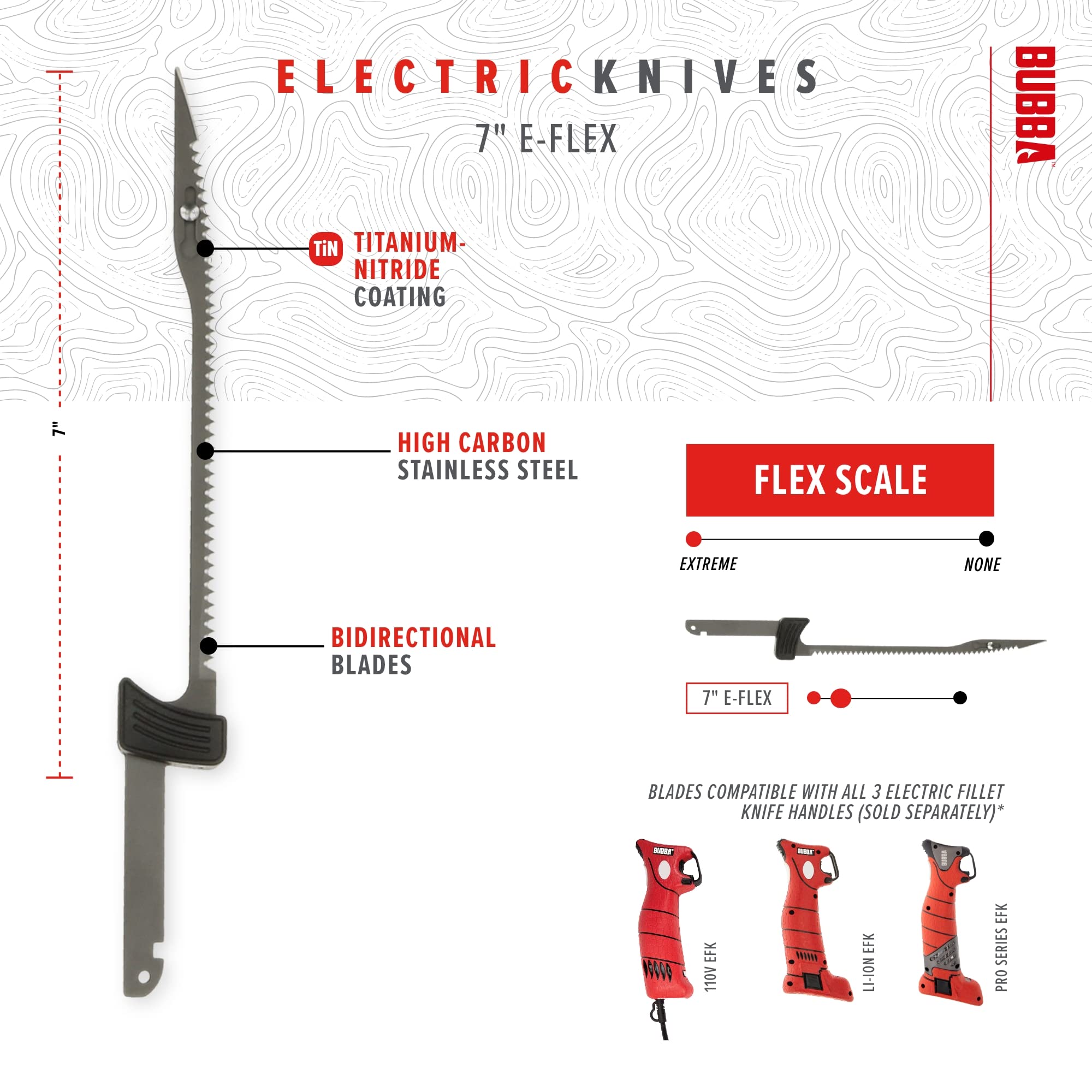 BUBBA E-FLEX Electric Fillet Blade with Ti-Nitride Coated Hollow Stainless Steel Non-Stick Reciprocating Construction for Fishing and Outdoors - Image 3